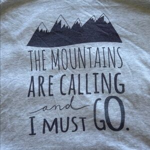 Next Level Apparel The Mountains Are Calling And I Must Go Tshirt